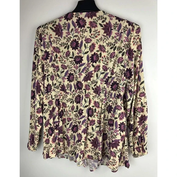 Torrid Babydoll Rayon Crepe Embroidered Lace Up Top Floral Womens Plus Size 2 2X - Picture 7 of 13